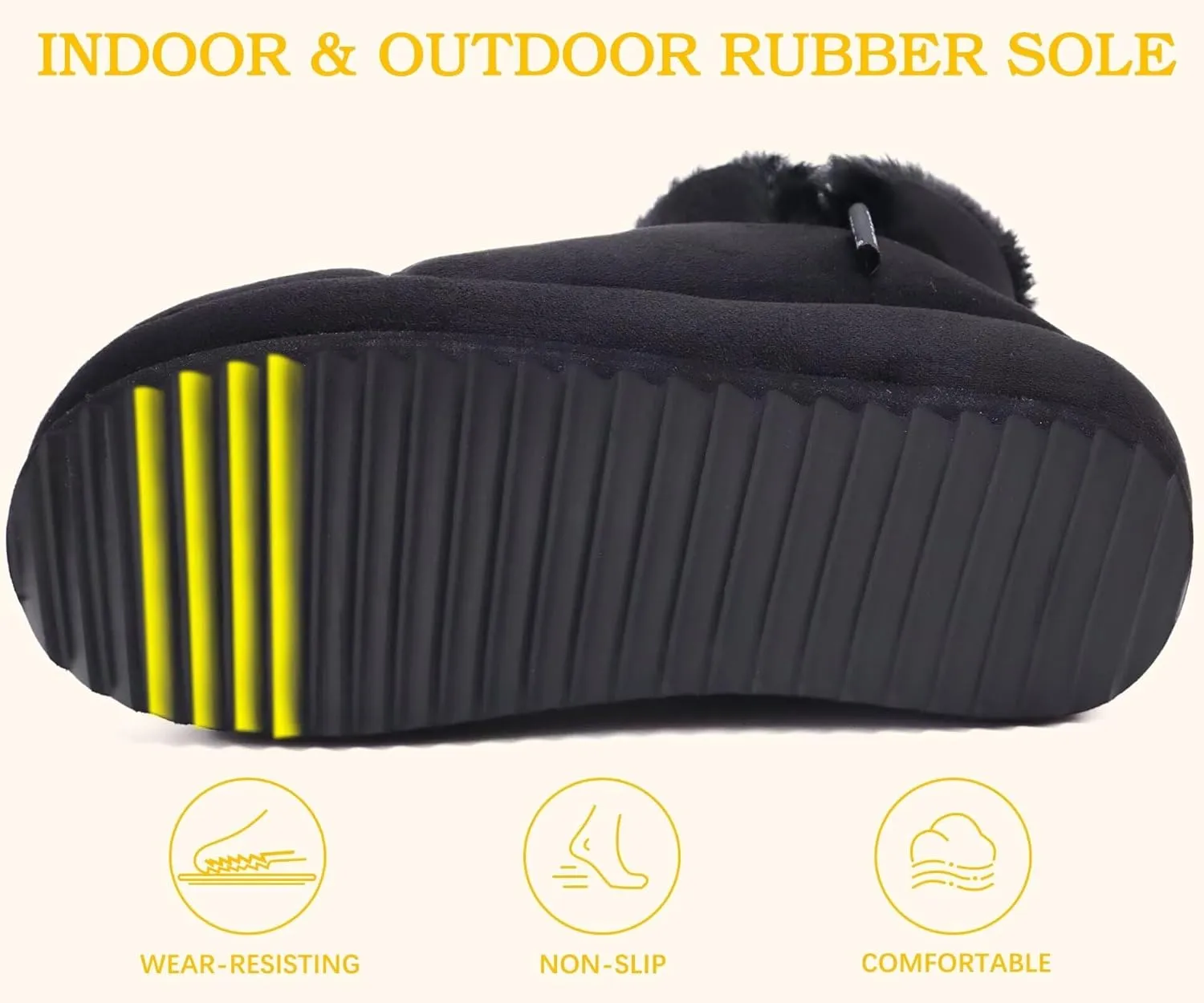 ONCAI Womens Slippers House Slippers for Woman Slipper Boots for Women Ladies Winter Fuzzy Warm Bootie Indoor Outdoor