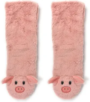 ooohyeah Womens Non Slip Fuzzy 3D Animal Slipper Socks, Funny Warm Cozy Fluffy Cute Indoor Slippers with Grippers