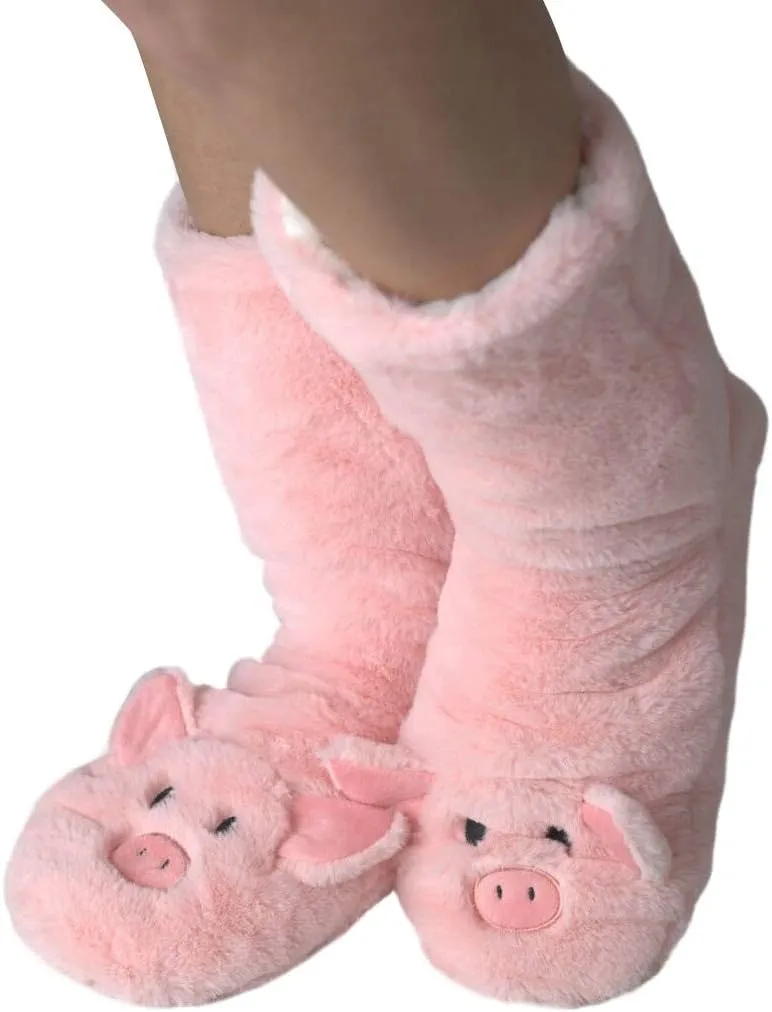 ooohyeah Womens Non Slip Fuzzy 3D Animal Slipper Socks, Funny Warm Cozy Fluffy Cute Indoor Slippers with Grippers
