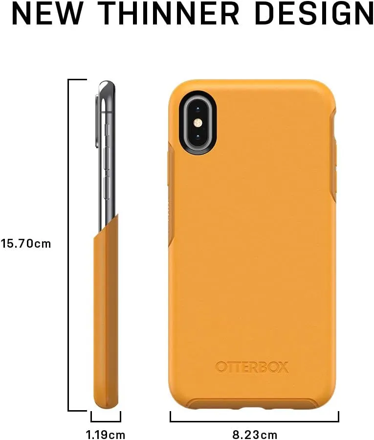OtterBox iPhone XR Symmetry Series Case - Black, Ultra-Sleek, Wireless Charging Compatible, Raised Edges Protect Camera & Screen