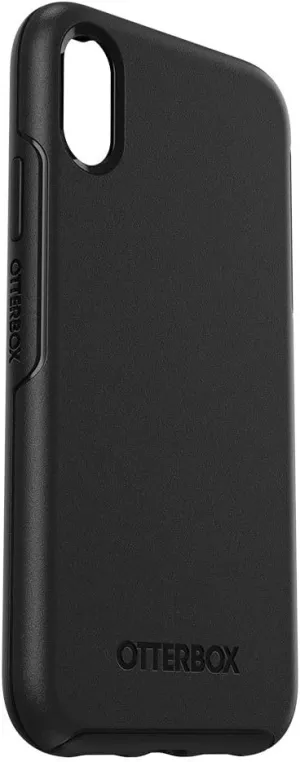 OtterBox iPhone XR Symmetry Series Case - Black, Ultra-Sleek, Wireless Charging Compatible, Raised Edges Protect Camera & Screen