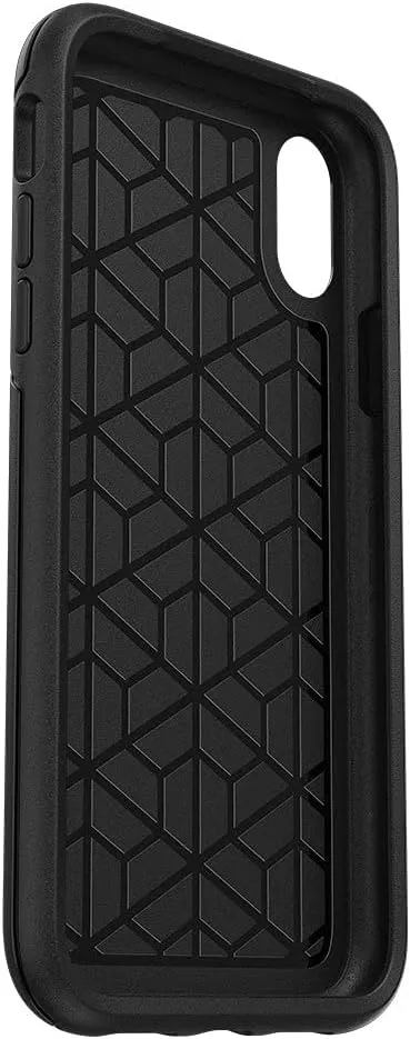 OtterBox iPhone XR Symmetry Series Case - Black, Ultra-Sleek, Wireless Charging Compatible, Raised Edges Protect Camera & Screen