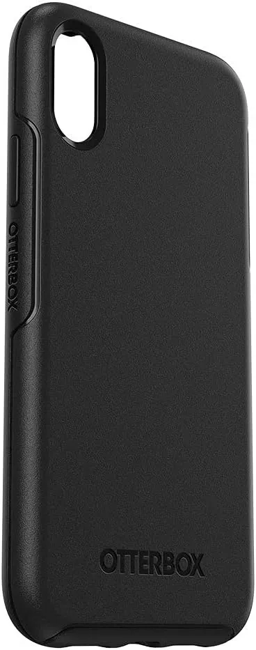 OtterBox iPhone XR Symmetry Series Case - Black, Ultra-Sleek, Wireless Charging Compatible, Raised Edges Protect Camera & Screen