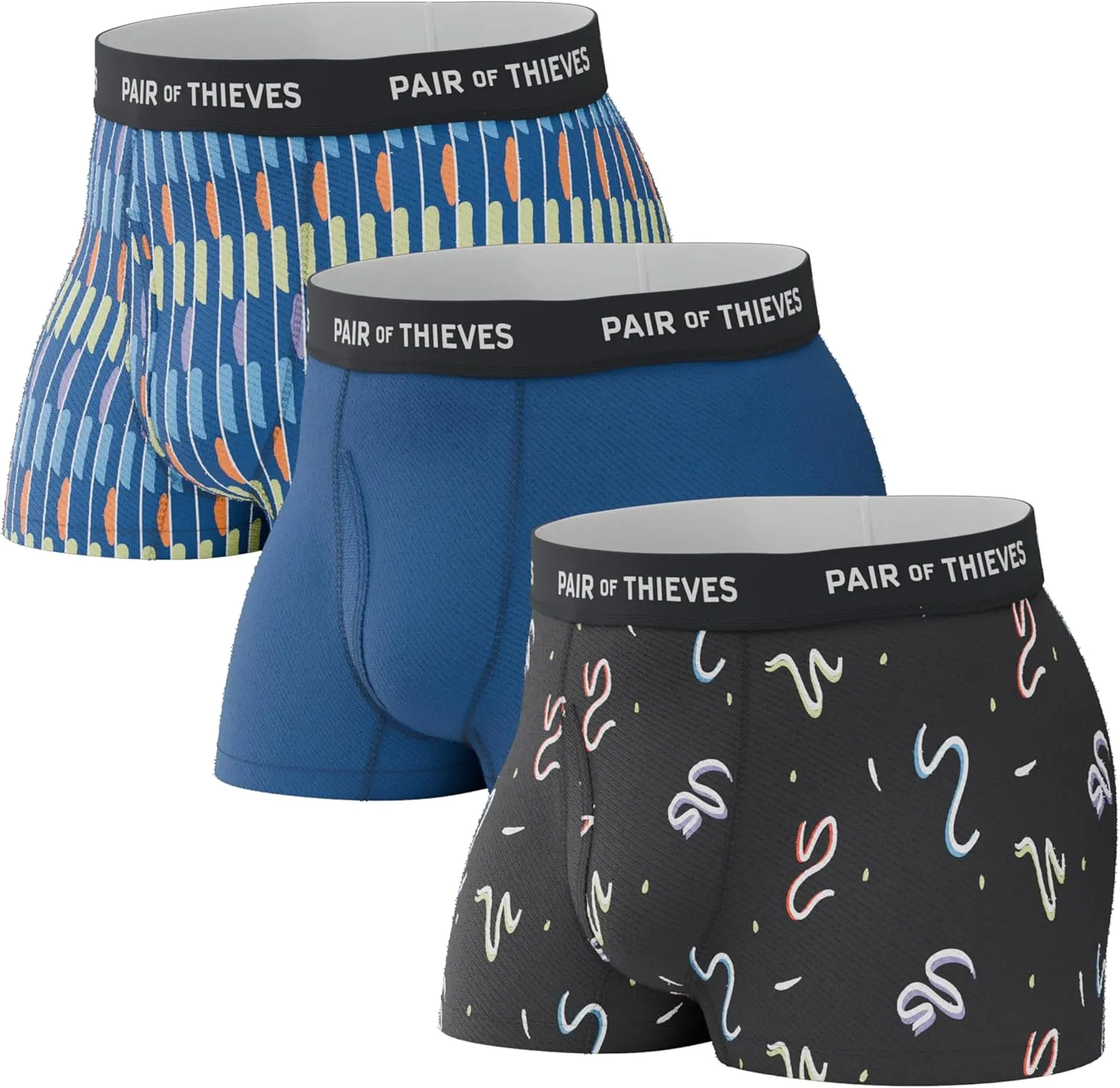 Pair of Thieves 2 & 3 Pack Super Fit Men’s Trunks Underwear, AMZ Exclusive