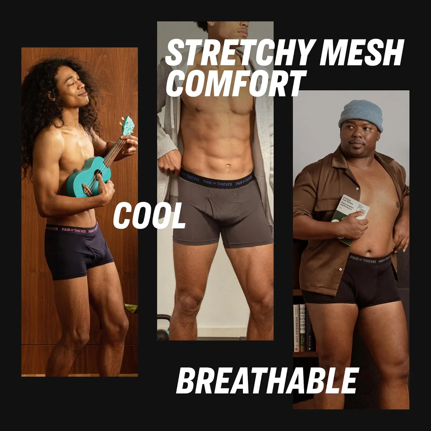 Pair of Thieves 2 & 3 Pack Super Fit Men’s Trunks Underwear, AMZ Exclusive