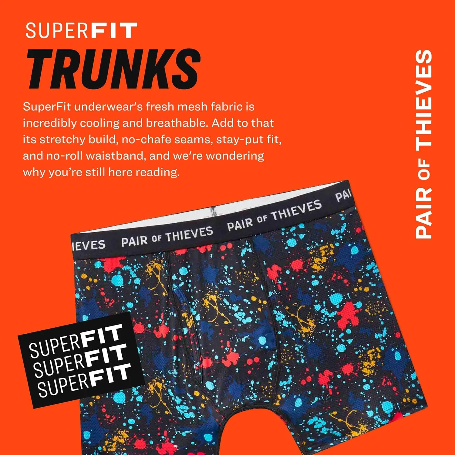 Pair of Thieves 2 & 3 Pack Super Fit Men’s Trunks Underwear, AMZ Exclusive