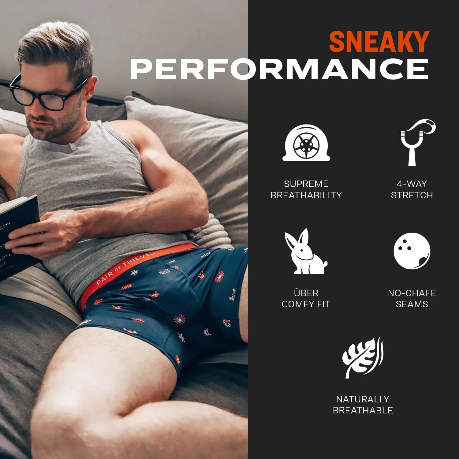 Pair of Thieves 2 & 3 Pack Super Fit Men’s Trunks Underwear, AMZ Exclusive