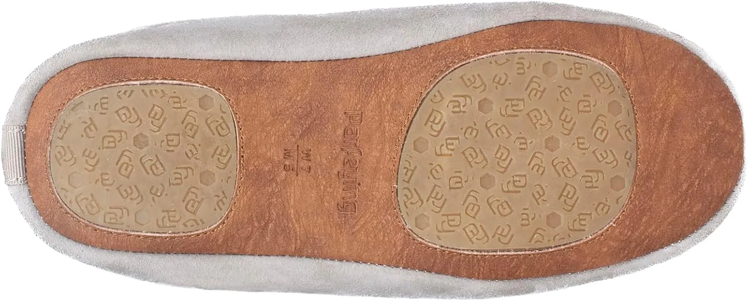 Parfeying Unisex Sheepskin House Slippers Shearling Soft Sole Slippers for Women and Men