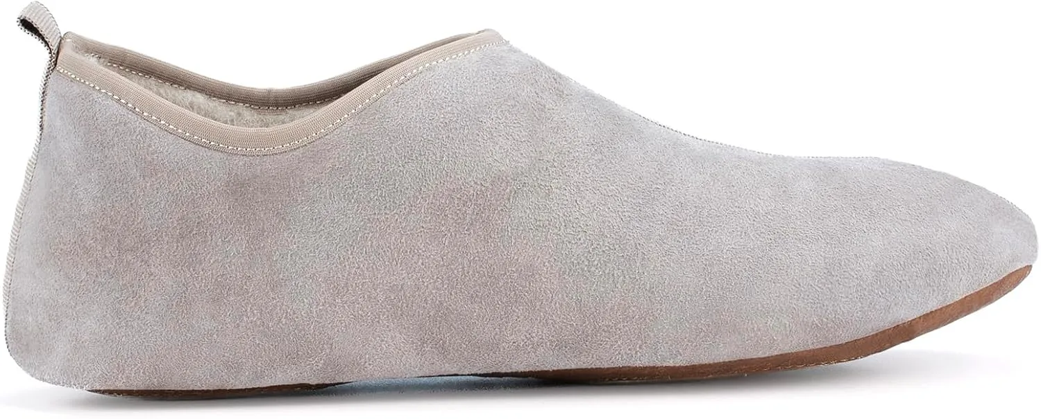 Parfeying Unisex Sheepskin House Slippers Shearling Soft Sole Slippers for Women and Men
