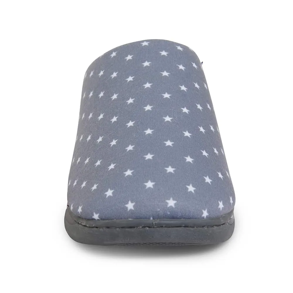 Pence Slipper in Charcoal Star Fabric
