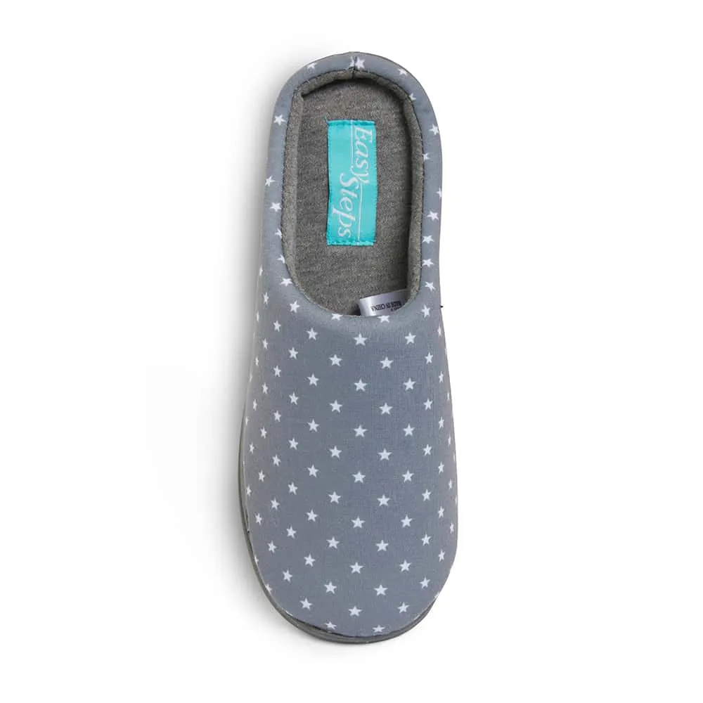 Pence Slipper in Charcoal Star Fabric