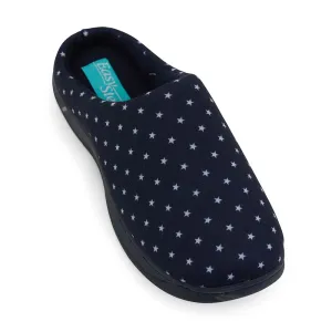 Pence Slipper in Navy Star Fabric