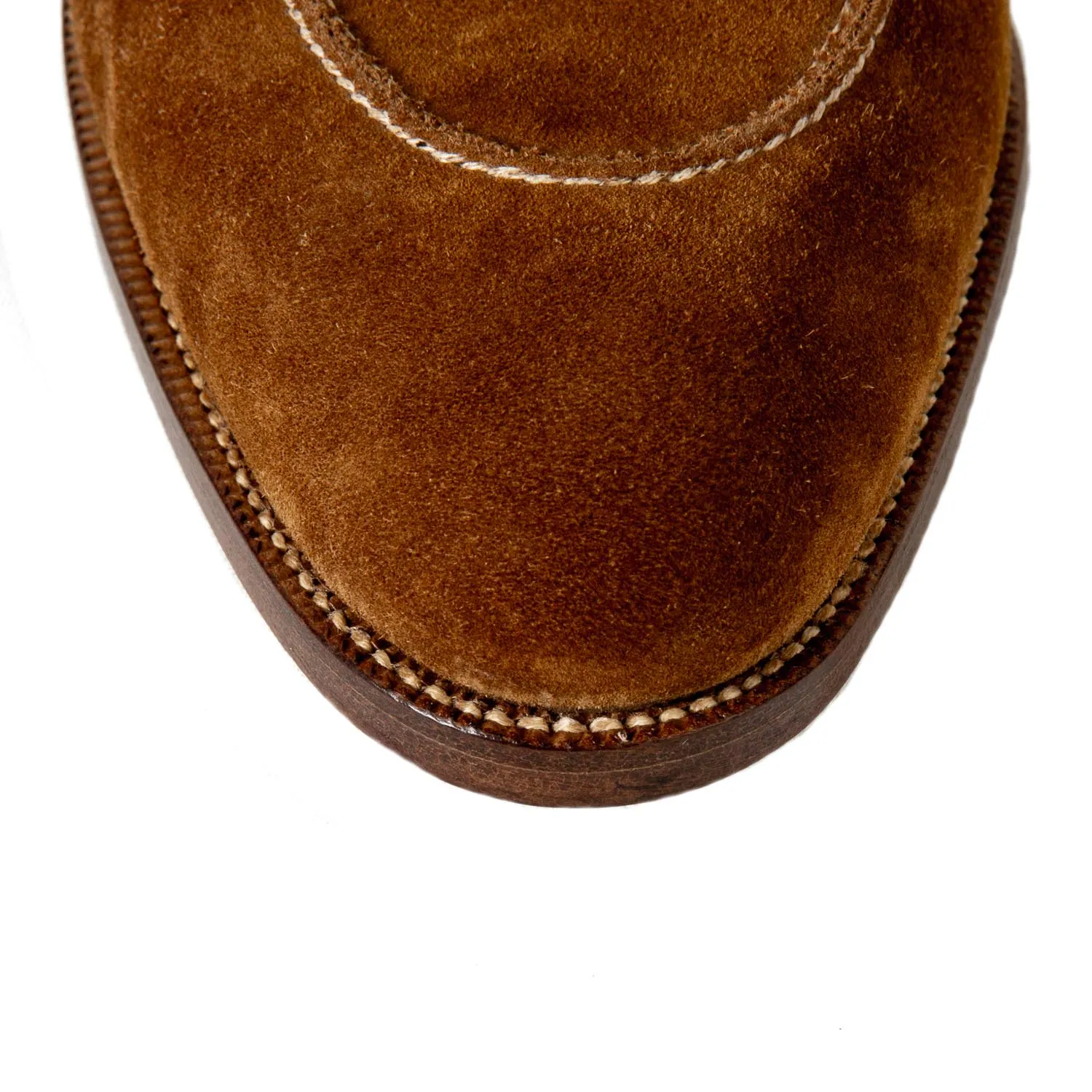 Pennyloafer "Dress" made of Light Brown Suede - purely handmade