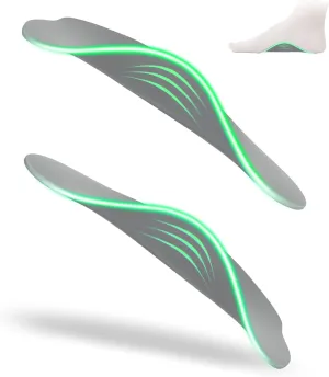 Plantar Fasciitis Relief Arch Support Insert 3/4 Length Shoe Insoles for Women Men High Arch & Flat Feet,Relieve Foot Back Hip Leg and Knee Pain X/O Legs,Improve Balance Alignment