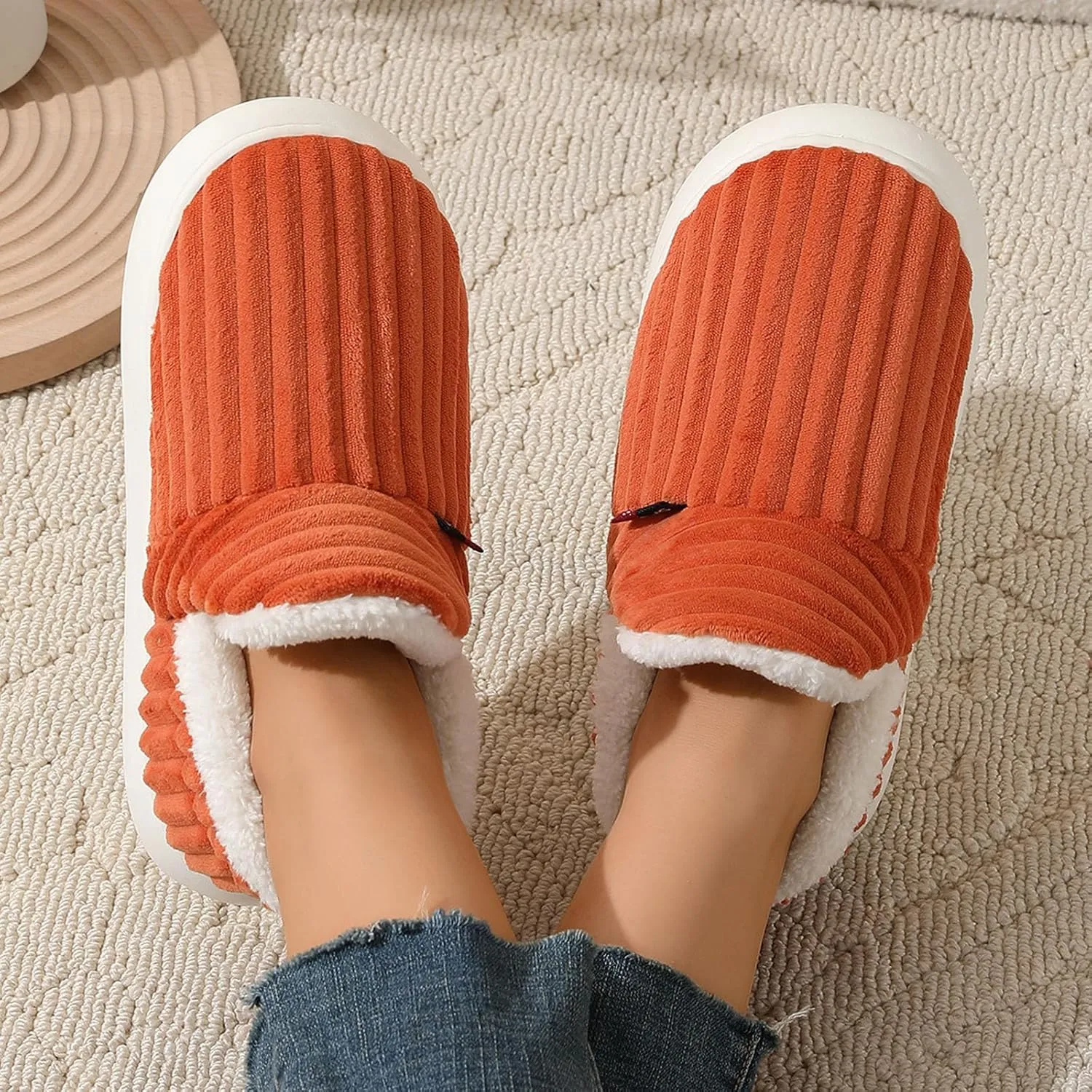 Pluffi Cozy Stylish Slipper, Pluffi Slipper Booties, Winter Fuzzy Warm Thick-Soled Plush House Cloud Slides Men Women