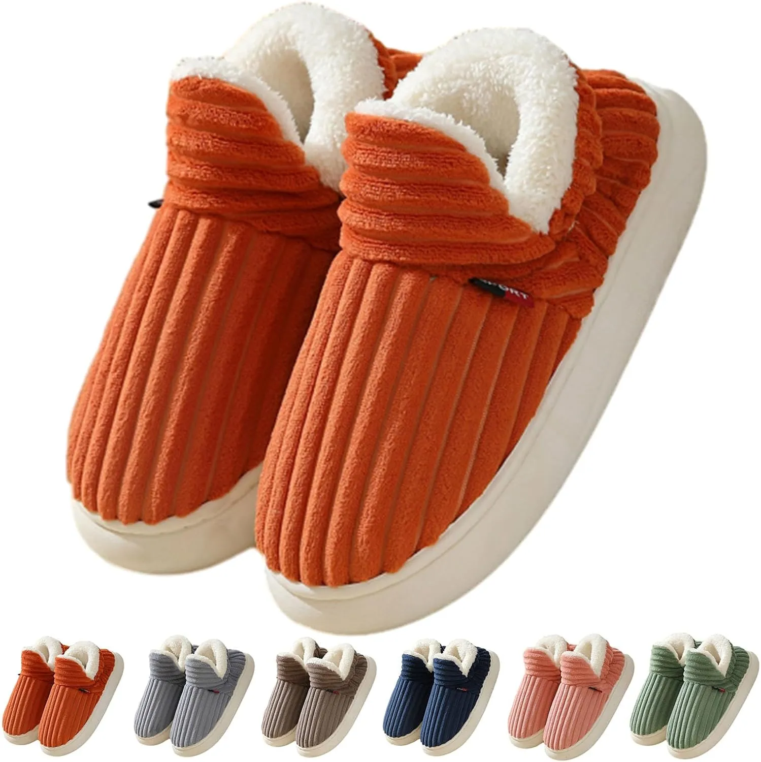 Pluffi Cozy Stylish Slipper, Pluffi Slipper Booties, Winter Fuzzy Warm Thick-Soled Plush House Cloud Slides Men Women