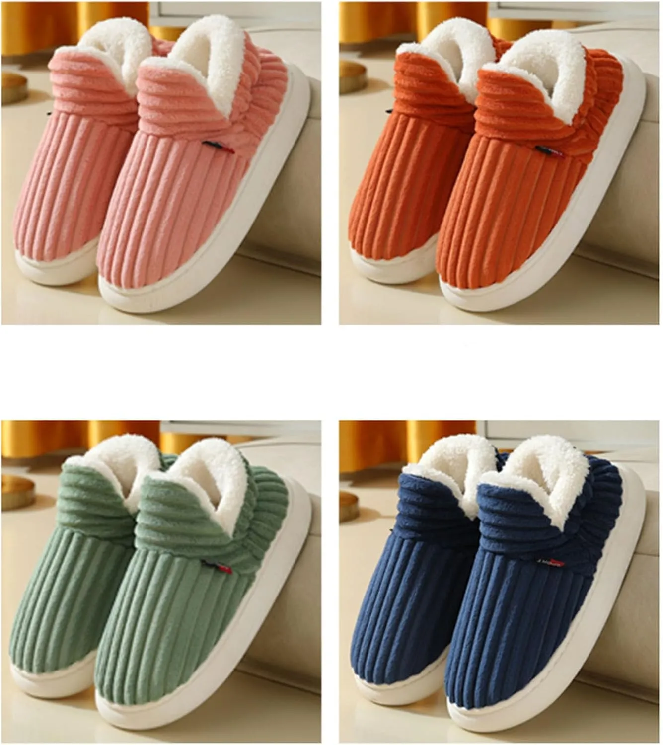 Pluffi Cozy Stylish Slipper, Pluffi Slipper Booties, Winter Fuzzy Warm Thick-Soled Plush House Cloud Slides Men Women