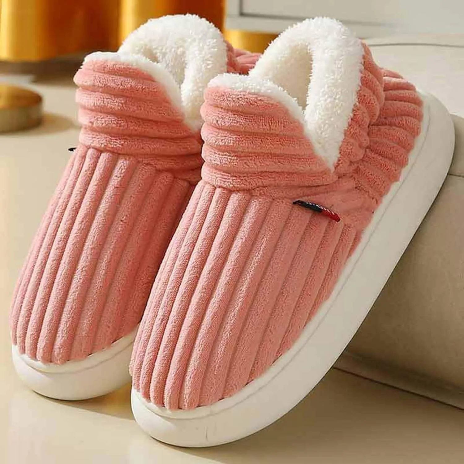 Pluffi Slipper Booties Women Pluffi Cozy Stylish Slipper Winter Fuzzy Warm Thick-Soled Plush House Cloud Slides Men Women