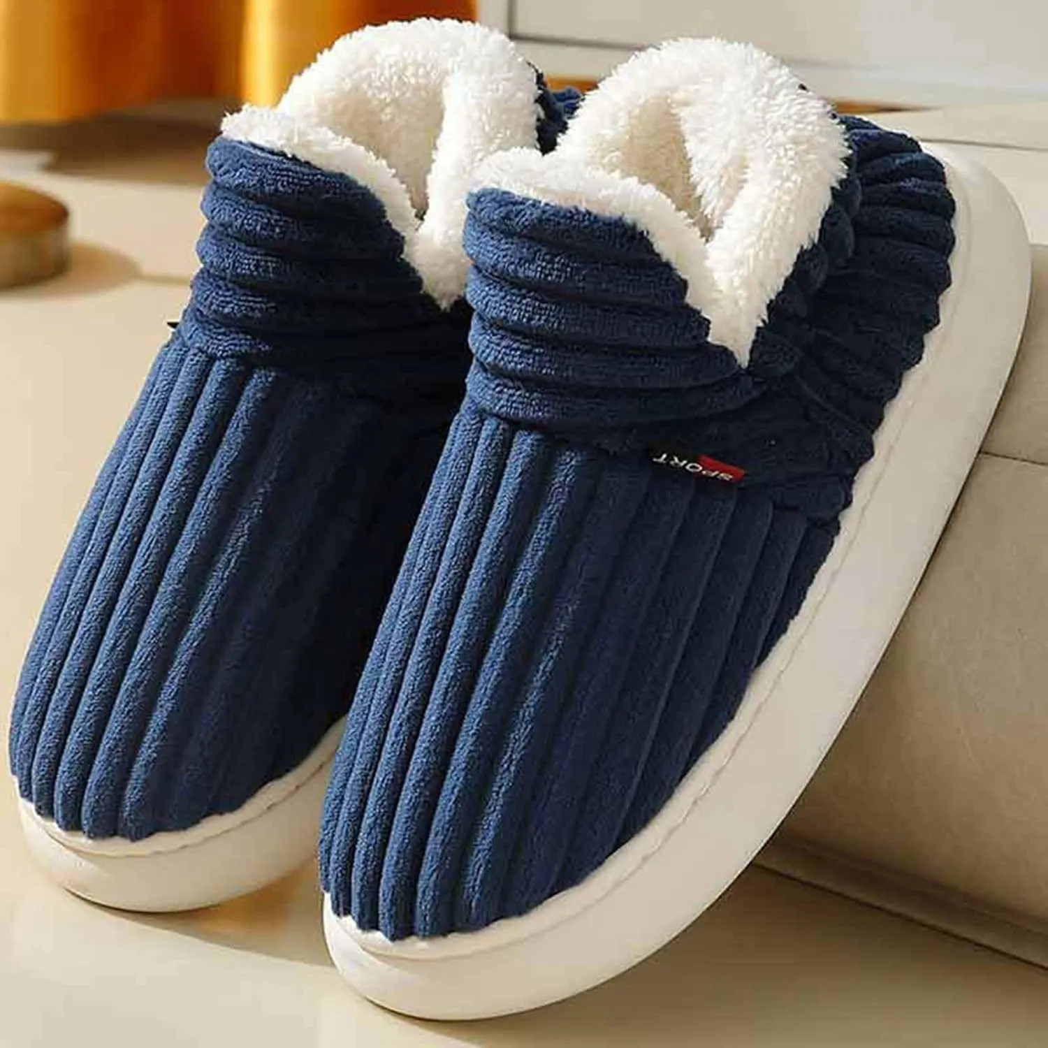 Pluffi Slipper Booties Women Pluffi Cozy Stylish Slipper Winter Fuzzy Warm Thick-Soled Plush House Slides Men Women