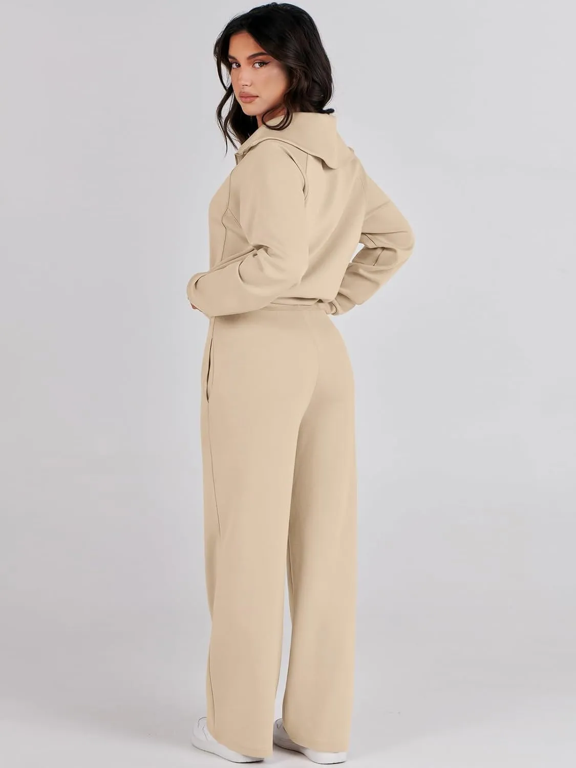 Prinbara Women 2 Piece Outfits Lounge Sets 2024 Winter Oversized Sweatshirt Wide Leg Pant Casual Matching Sweat Set Tracksuit