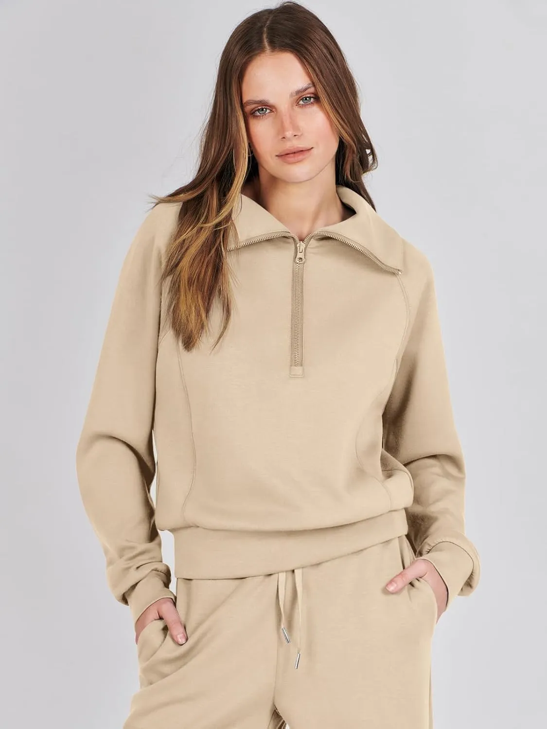 Prinbara Women 2 Piece Outfits Lounge Sets 2024 Winter Oversized Sweatshirt Wide Leg Pant Casual Matching Sweat Set Tracksuit