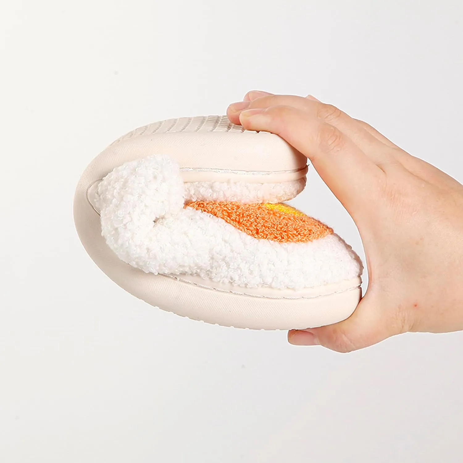 Pumpkin Halloween Slippers for Women Men Memory Foam Cozy Plush Slippers Couple Indoor Hous Slippers