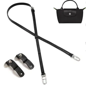 Purse Straps Replacement, Leather Handbag Crossbody Shoulder Strap Kit Adjustable for Mini Longcamp Tote Bag Women