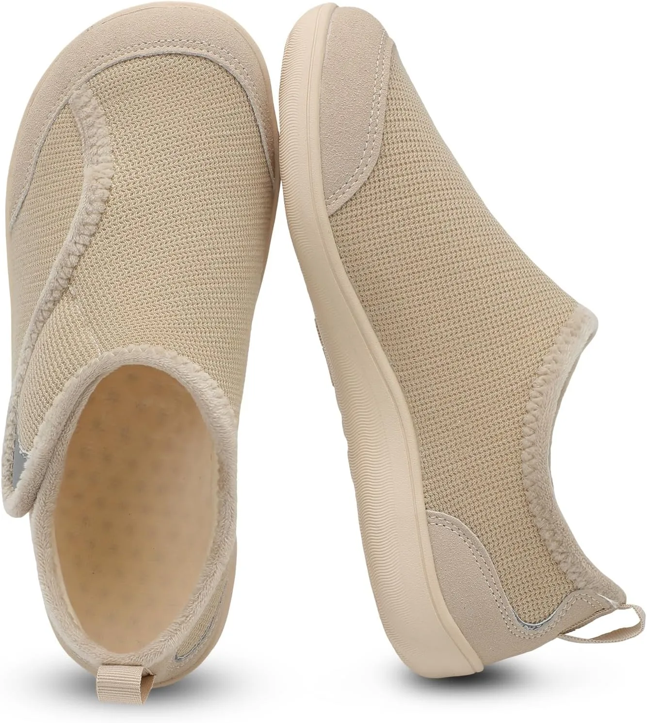 QFH Cozy Slippers for Women & Men - Wide, Diabetic, Barefoot Walking Shoes - Non-Slip, Soft Lining, Comfy House Shoes