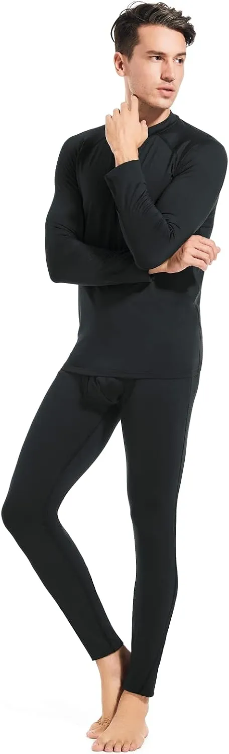 qualidyne Thermal Underwear for Men Long Johns Fleece Lined Winter Warm Base Layer Set Bottom Top for Cold Weather