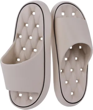 Quick Drying Shower Shoes Men Lightweight Shower Slippers with Drain Hole Soft Women Bathroom Slippers for Gym, Spa, Pool Anti-Slip Shower Shors Home Bathing Slipper Sandals