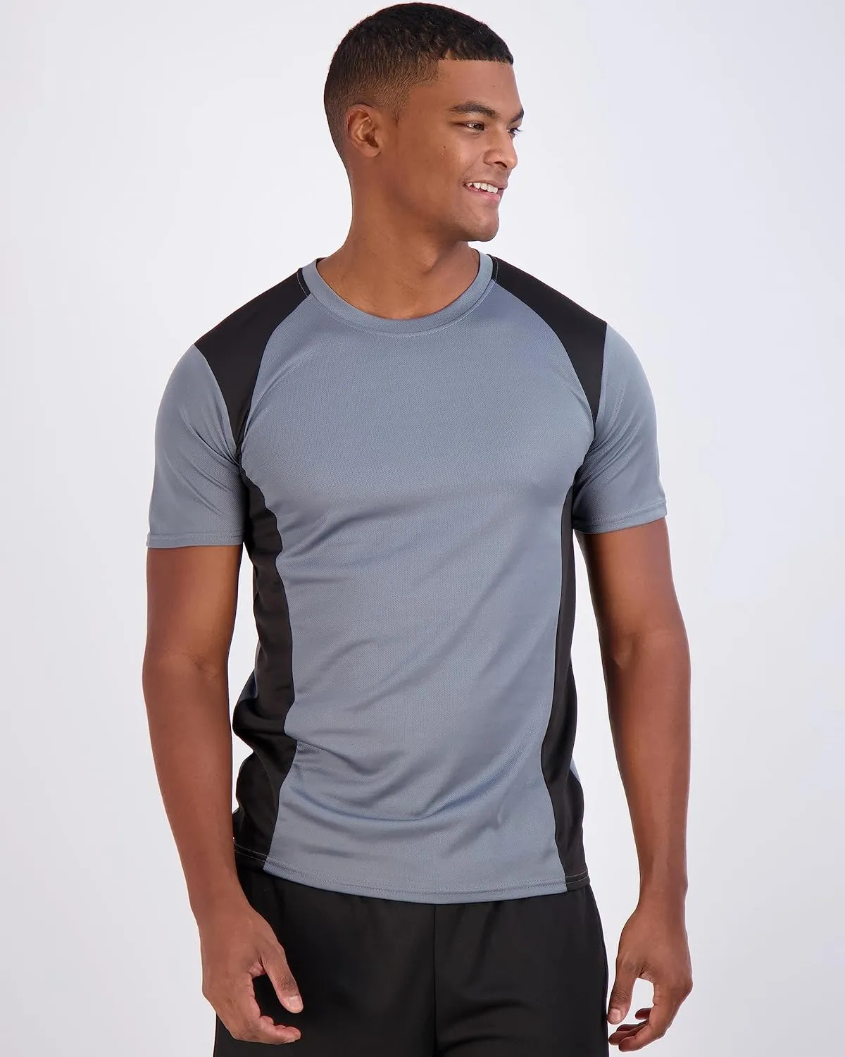 Real Essentials 5 Pack Men’s Active Quick Dry Mesh Crew Neck T Shirts | Athletic Short Sleeve Tee (Available in Big & Tall)