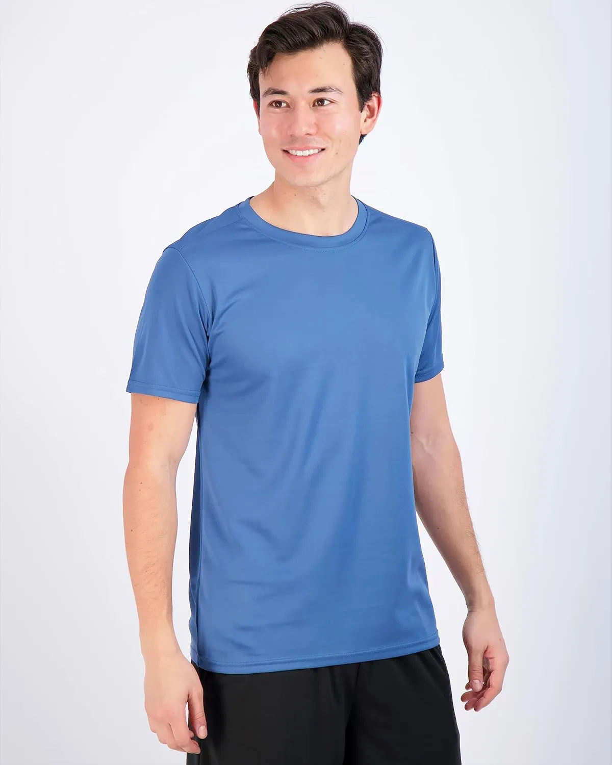 Real Essentials 5 Pack Men’s Active Quick Dry Mesh Crew Neck T Shirts | Athletic Short Sleeve Tee (Available in Big & Tall)