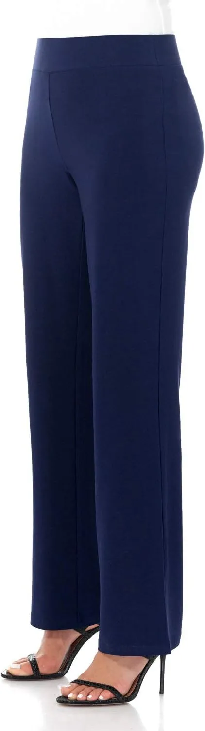 Rekucci Travel in Style Women's Soft Knit Classic Straight Leg Pant
