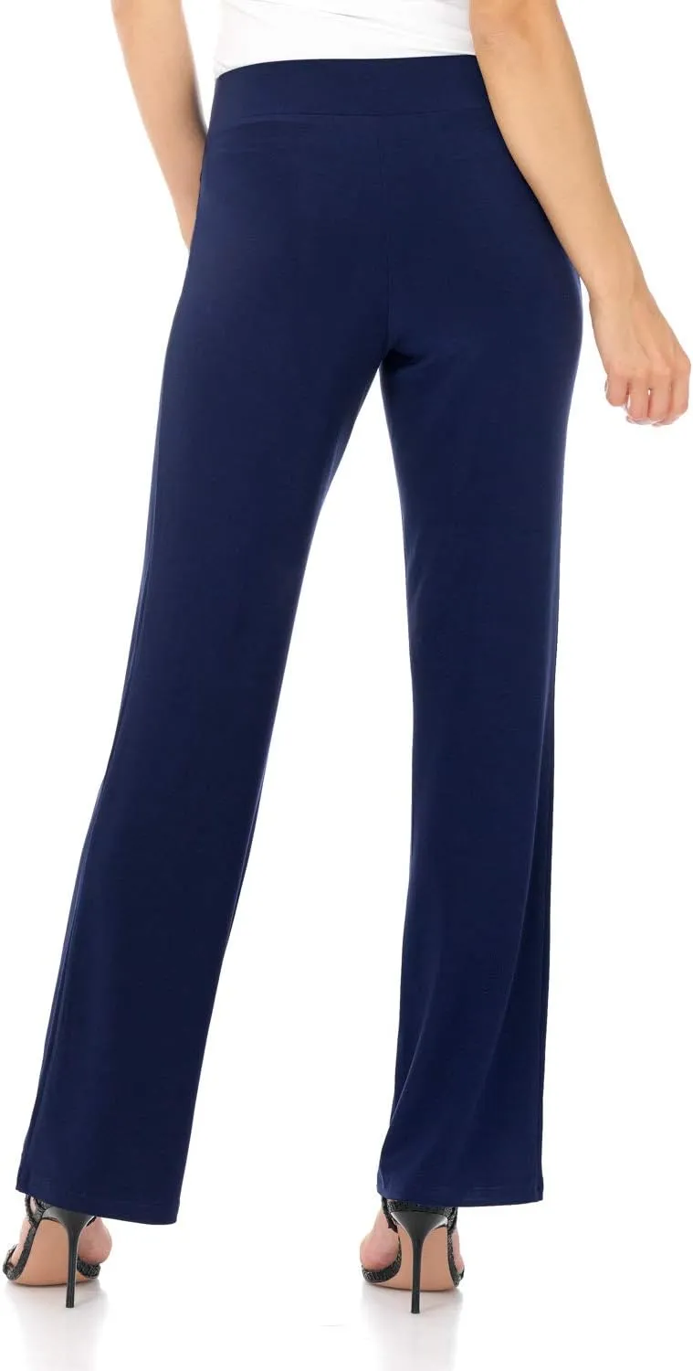 Rekucci Travel in Style Women's Soft Knit Classic Straight Leg Pant