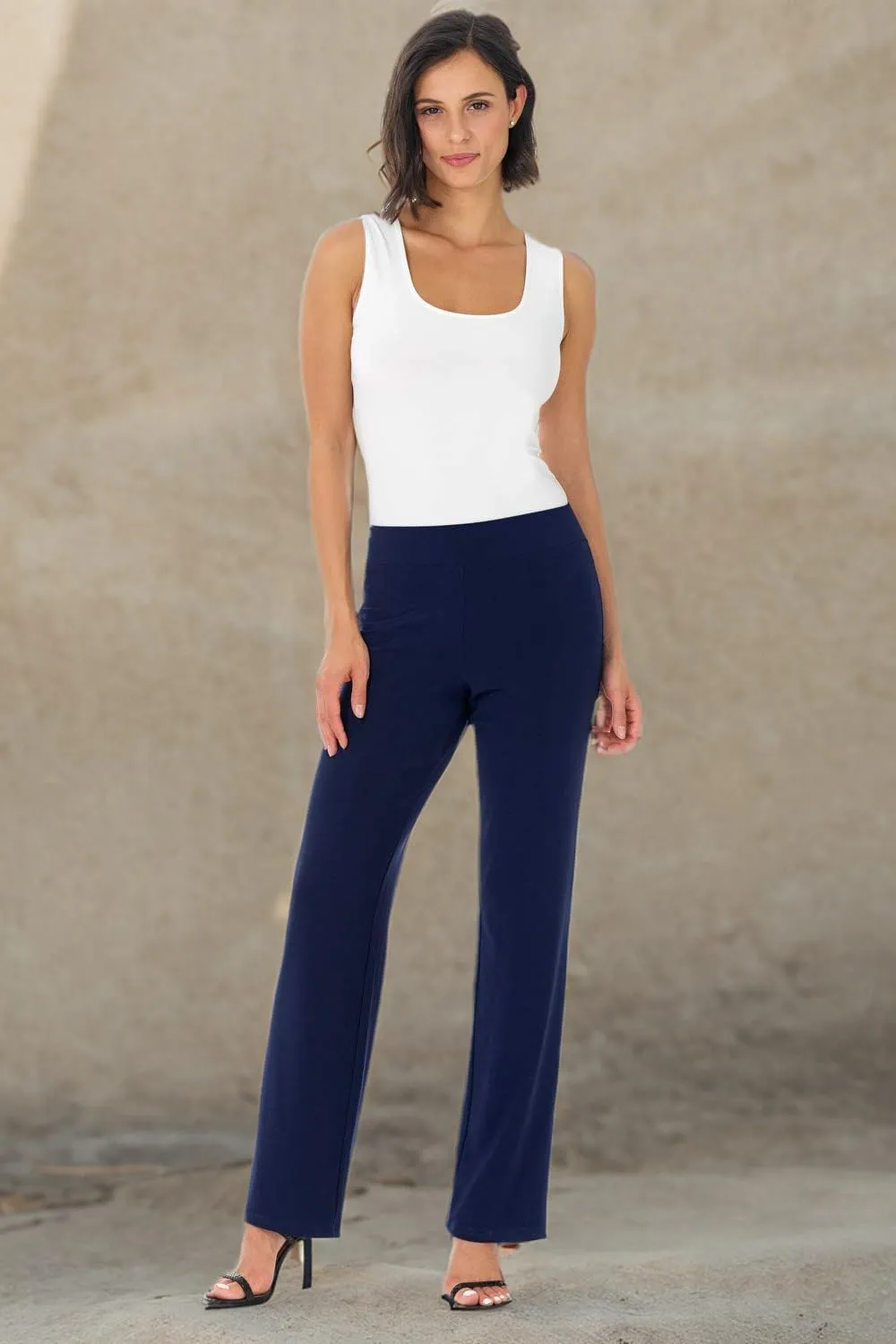 Rekucci Travel in Style Women's Soft Knit Classic Straight Leg Pant