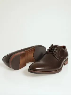 Rippley Shine Lace Up Loafer - Brown