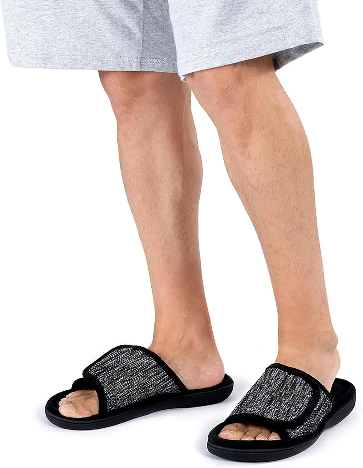 RockDove Men's Adjustable Wrap Memory Foam Slide Slipper