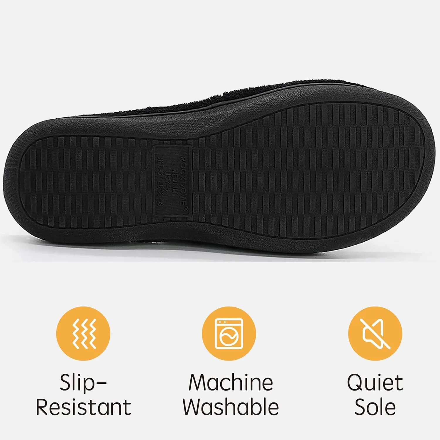 RockDove Men's Adjustable Wrap Memory Foam Slide Slipper
