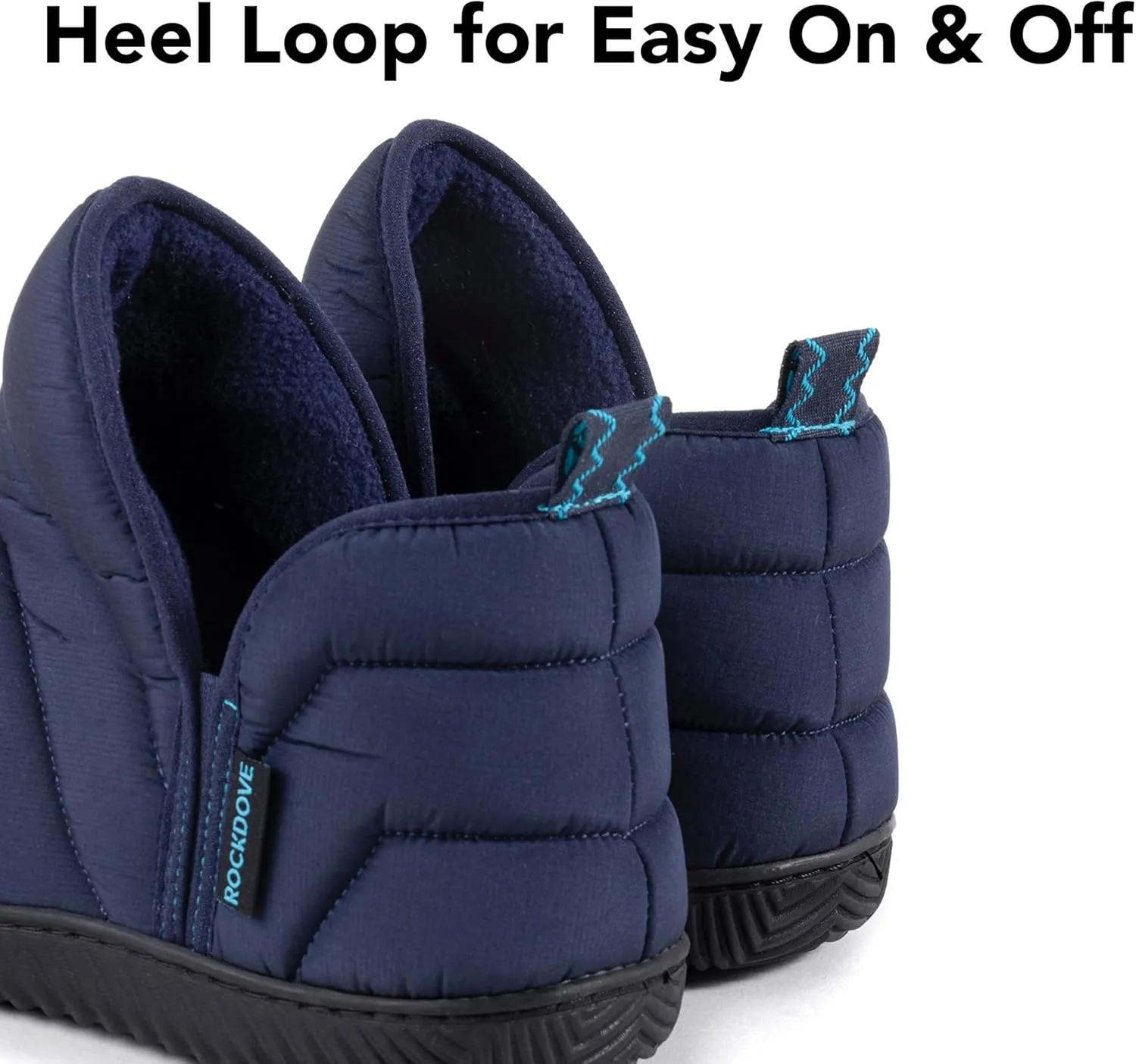 RockDove Men's Alpinz Puffer Bootie Slipper with Memory Foam