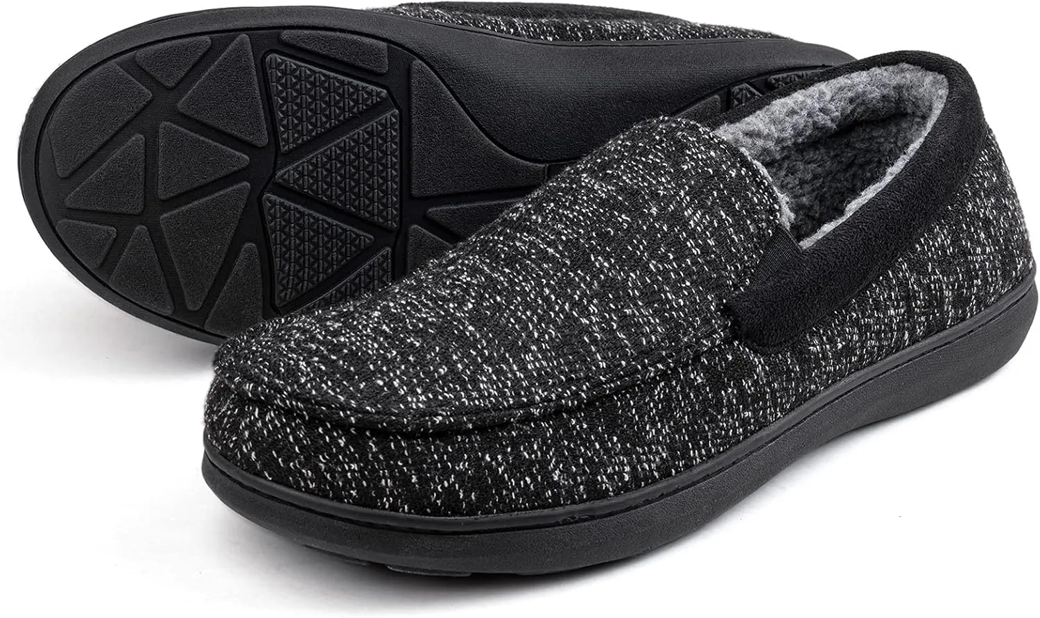 RockDove Men's Sherpa Lined Memory Foam Moc Slipper
