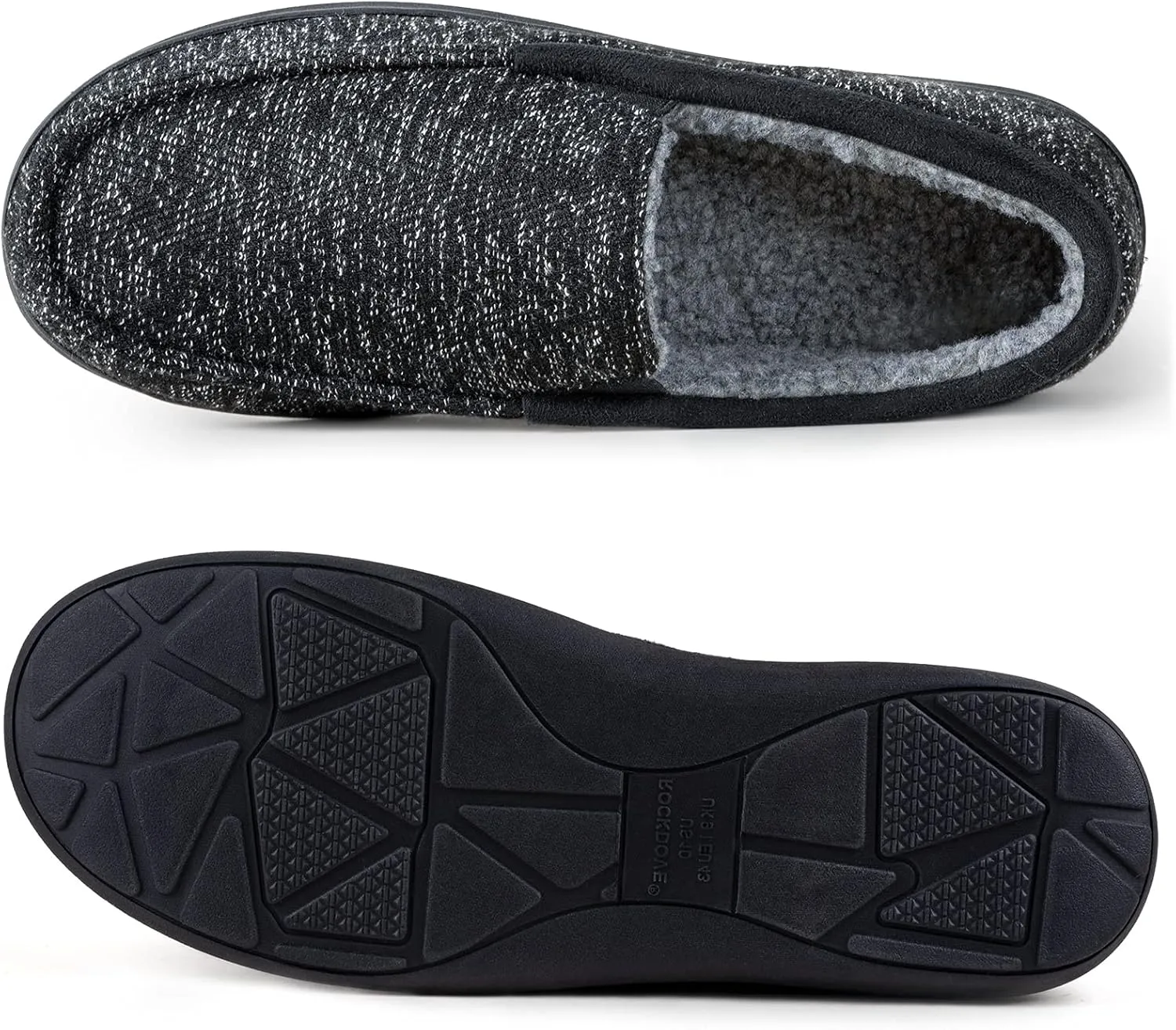 RockDove Men's Sherpa Lined Memory Foam Moc Slipper