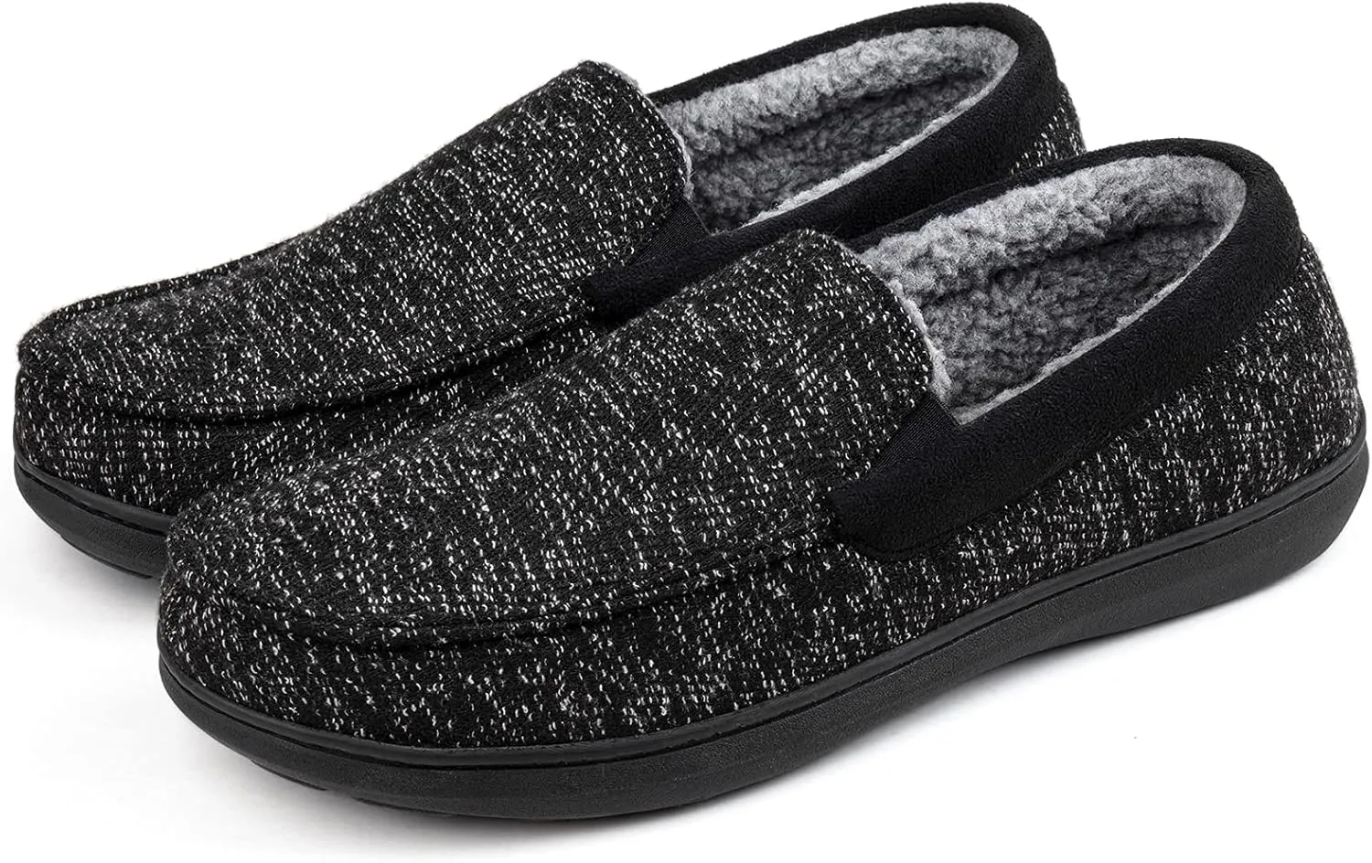 RockDove Men's Sherpa Lined Memory Foam Moc Slipper