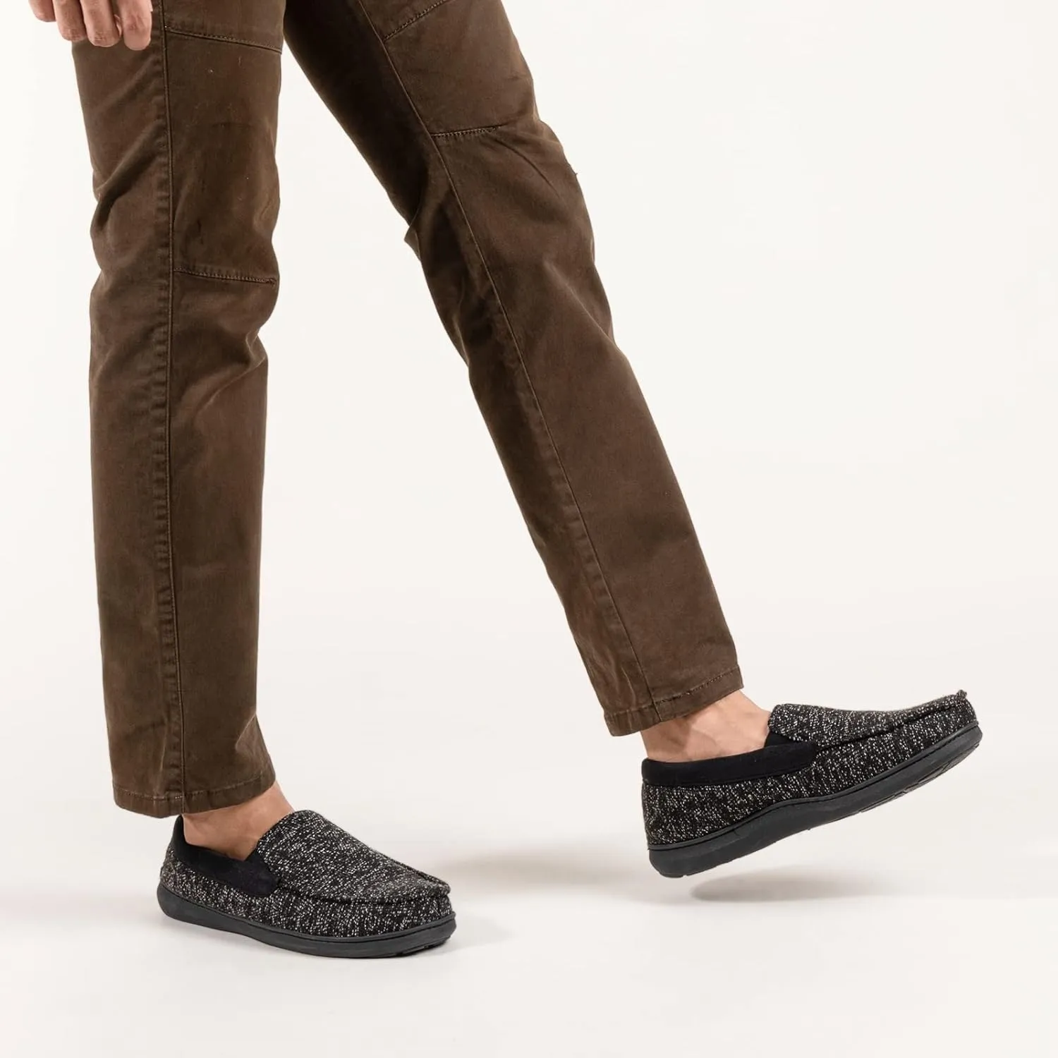 RockDove Men's Sherpa Lined Memory Foam Moc Slipper