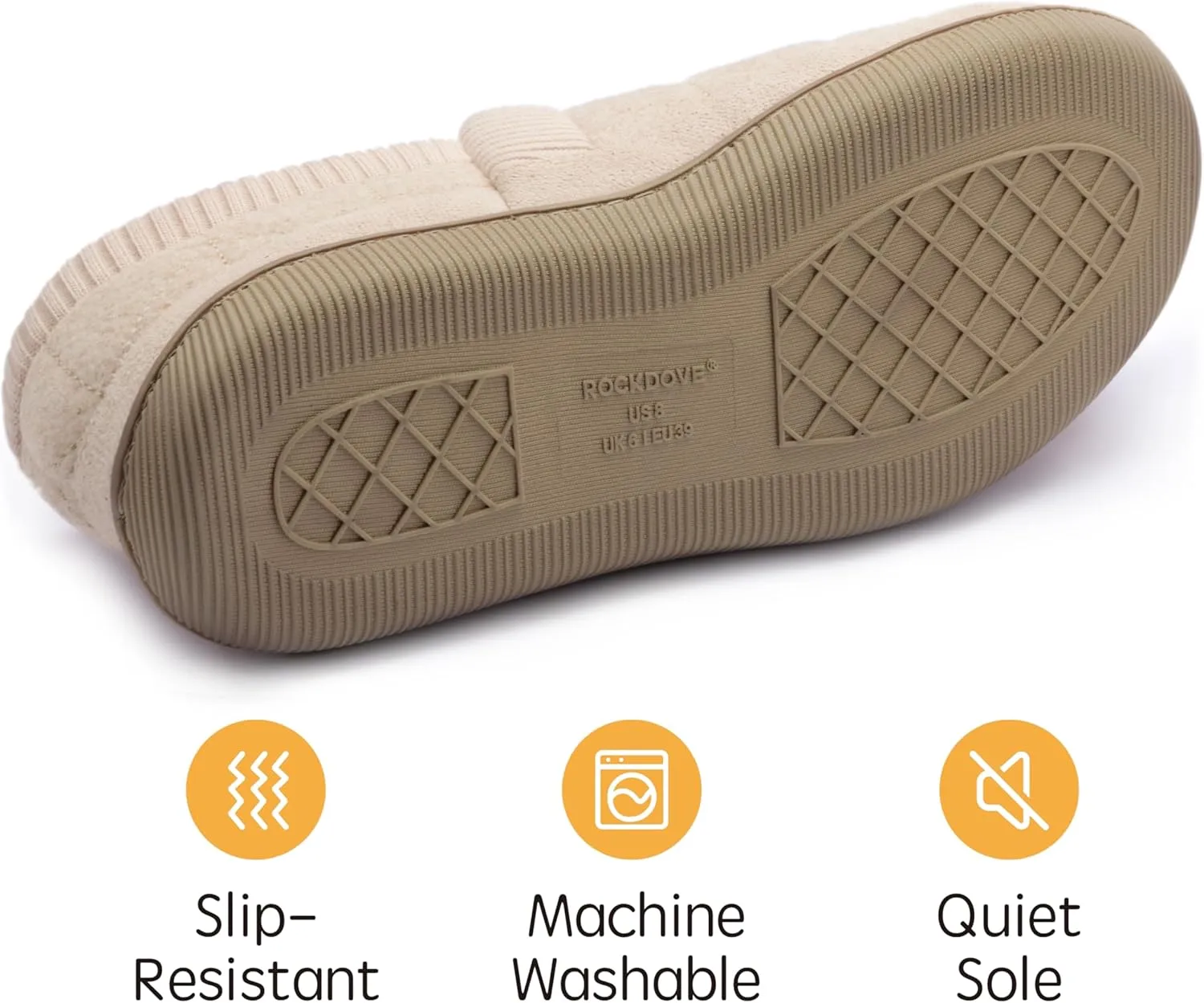 RockDove Women's Knit Cuff Closed Back Slipper