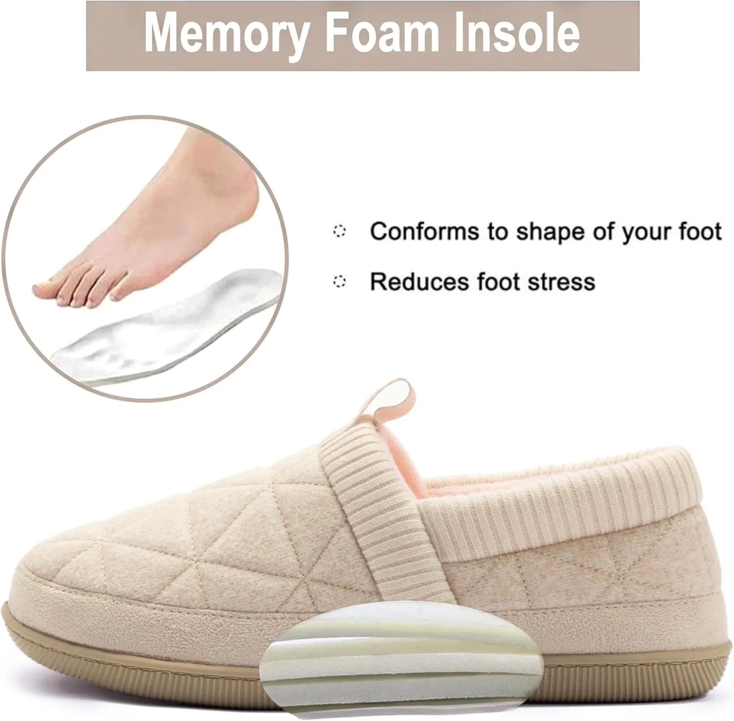 RockDove Women's Knit Cuff Closed Back Slipper