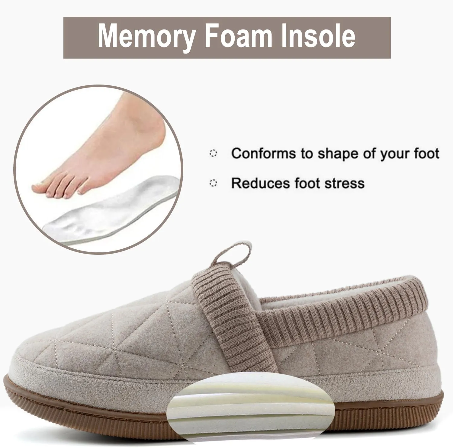 RockDove Women's Knit Cuff Closed Back Slipper