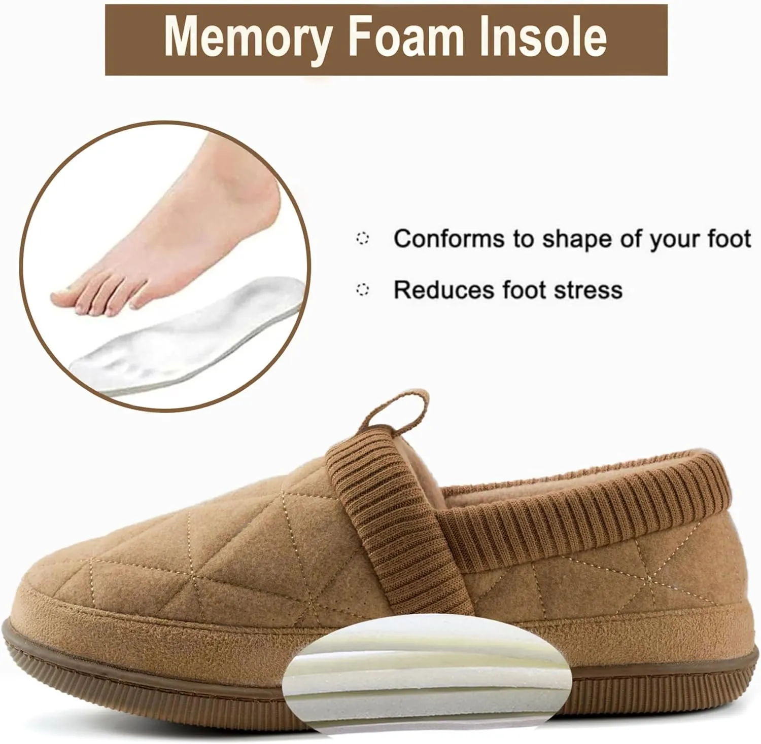 RockDove Women's Knit Cuff Closed Back Slipper