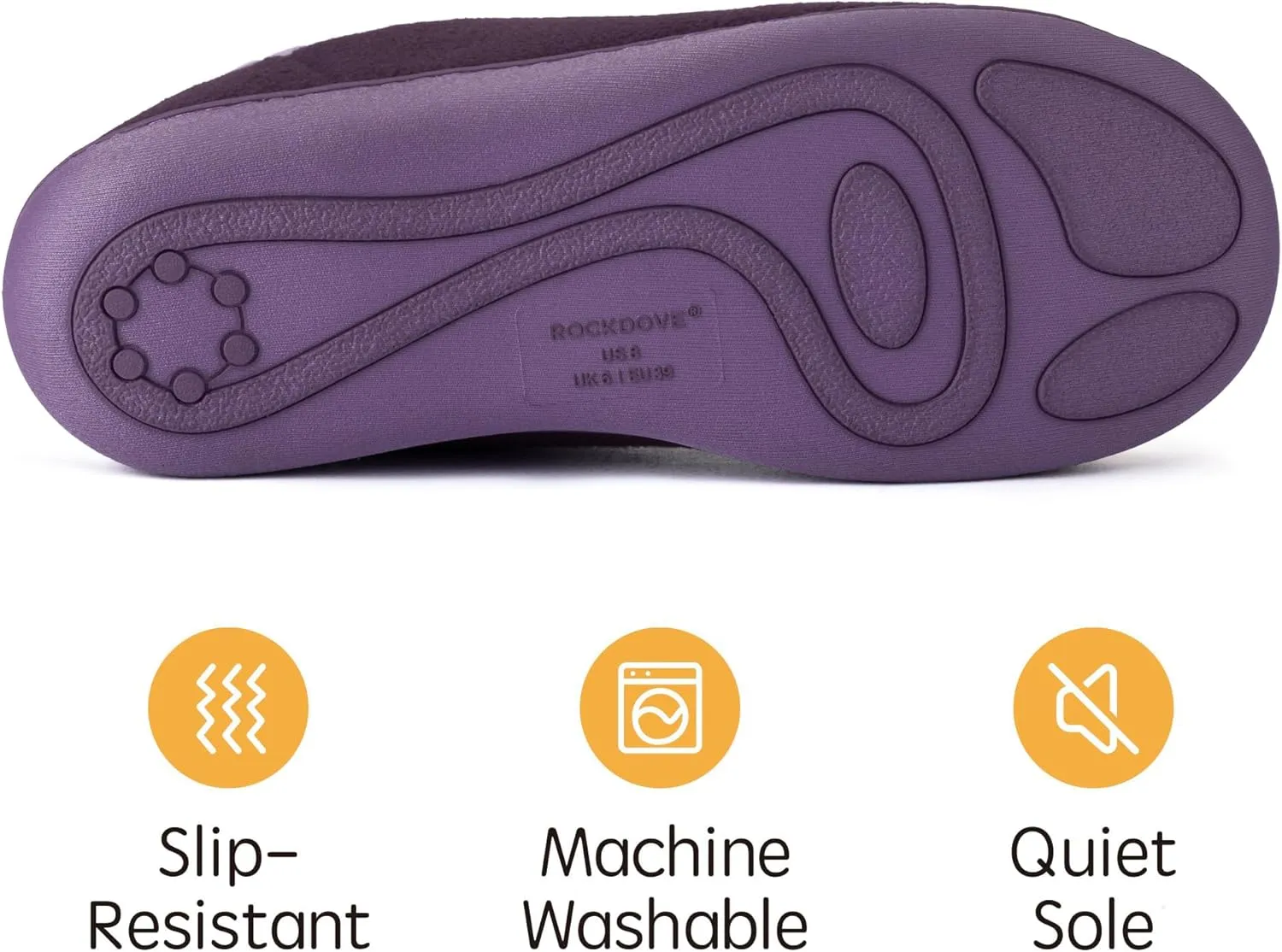 RockDove Women's Soft Cuff Polar Fleece Two-Tone Memory Foam Slipper with Indoor Outdoor Sole