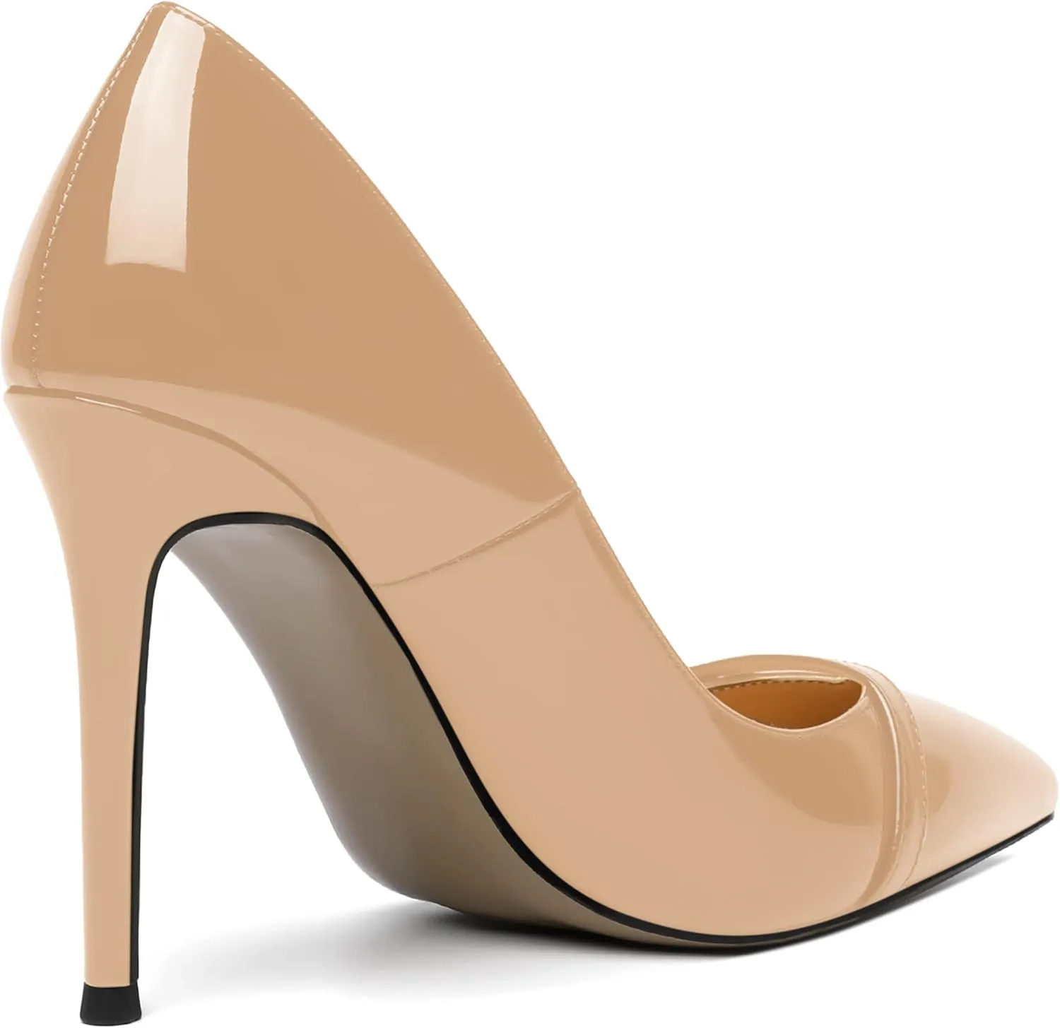 ROSERWISH Womens Night Club Slip On Sexy Pointed Toe Party Patent Stiletto High Heel Pumps Dress Shoes 4 Inch