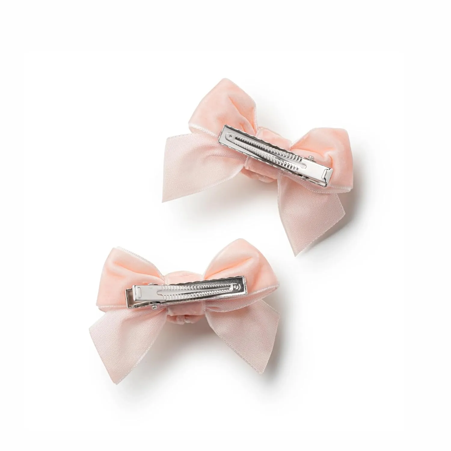 Rosette Velvet Double Clip Set - Ballet Slipper | Elegant Velvet Hair Clips w/Hand-Crafted Rosette Accents | Secure Alligator Clips for Timeless Style | Perfect for Special Occasions & Everyday Wear